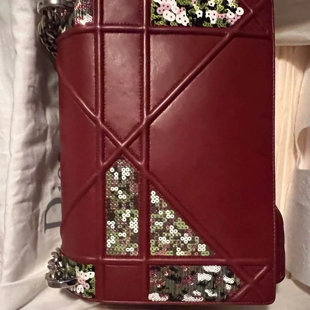 Dior burgundy Sequin Women's Bag - Picture 8 of 9